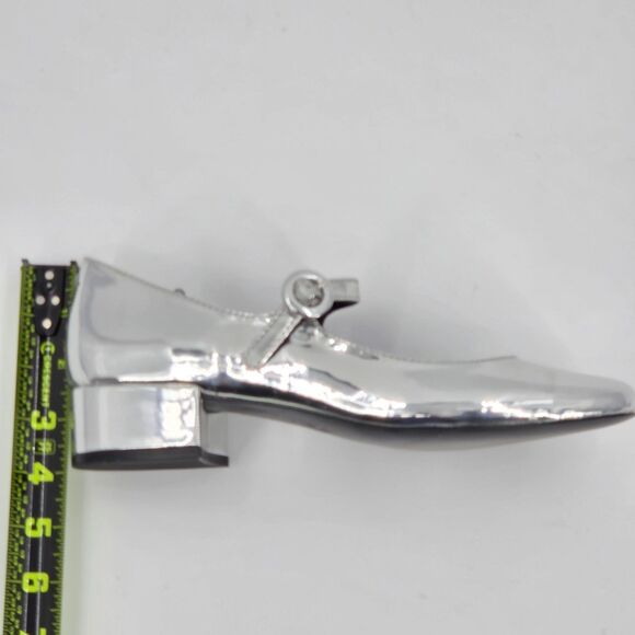 Steve Madden Cyndie Mary Janes Womens Size 8.5 Patent Silver Metallic Academia - Picture 9 of 10